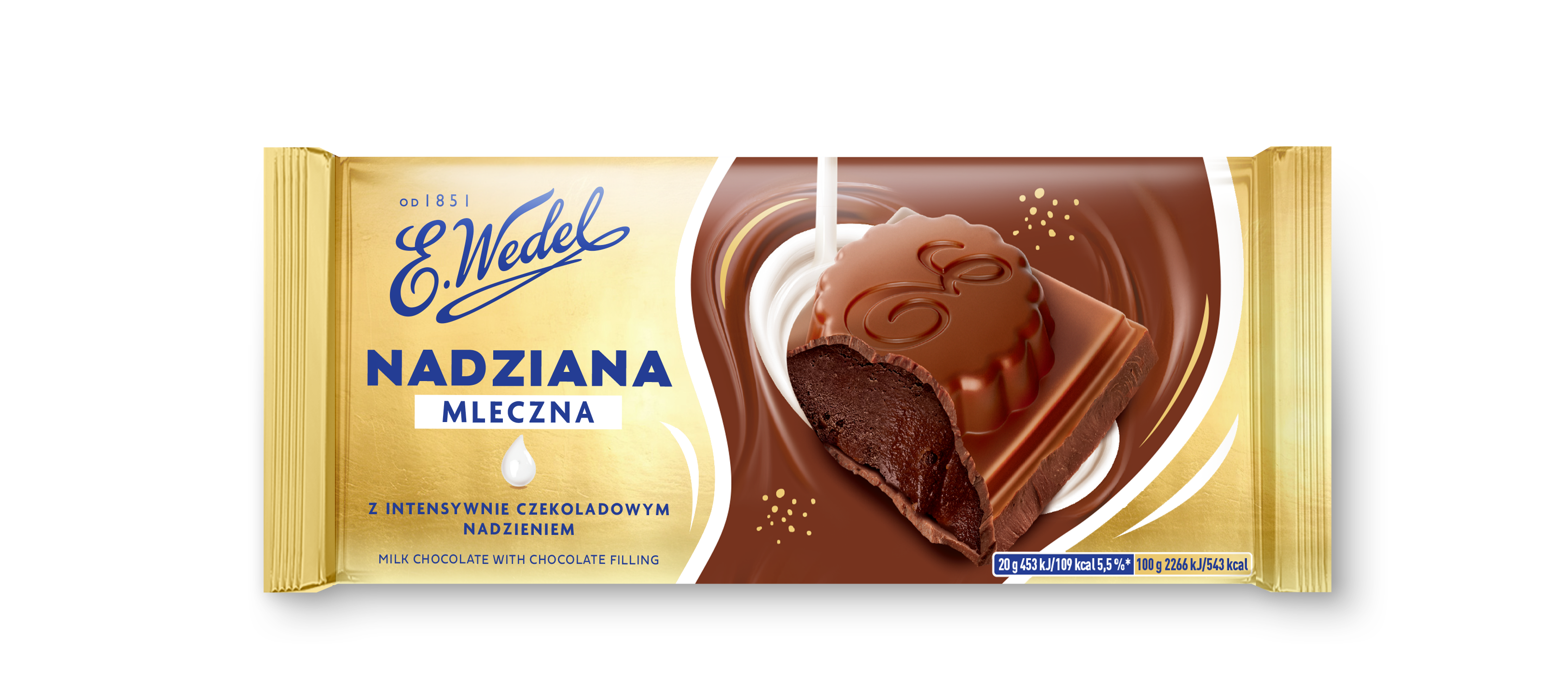 Milk chocolate with chocolate filling 100 g