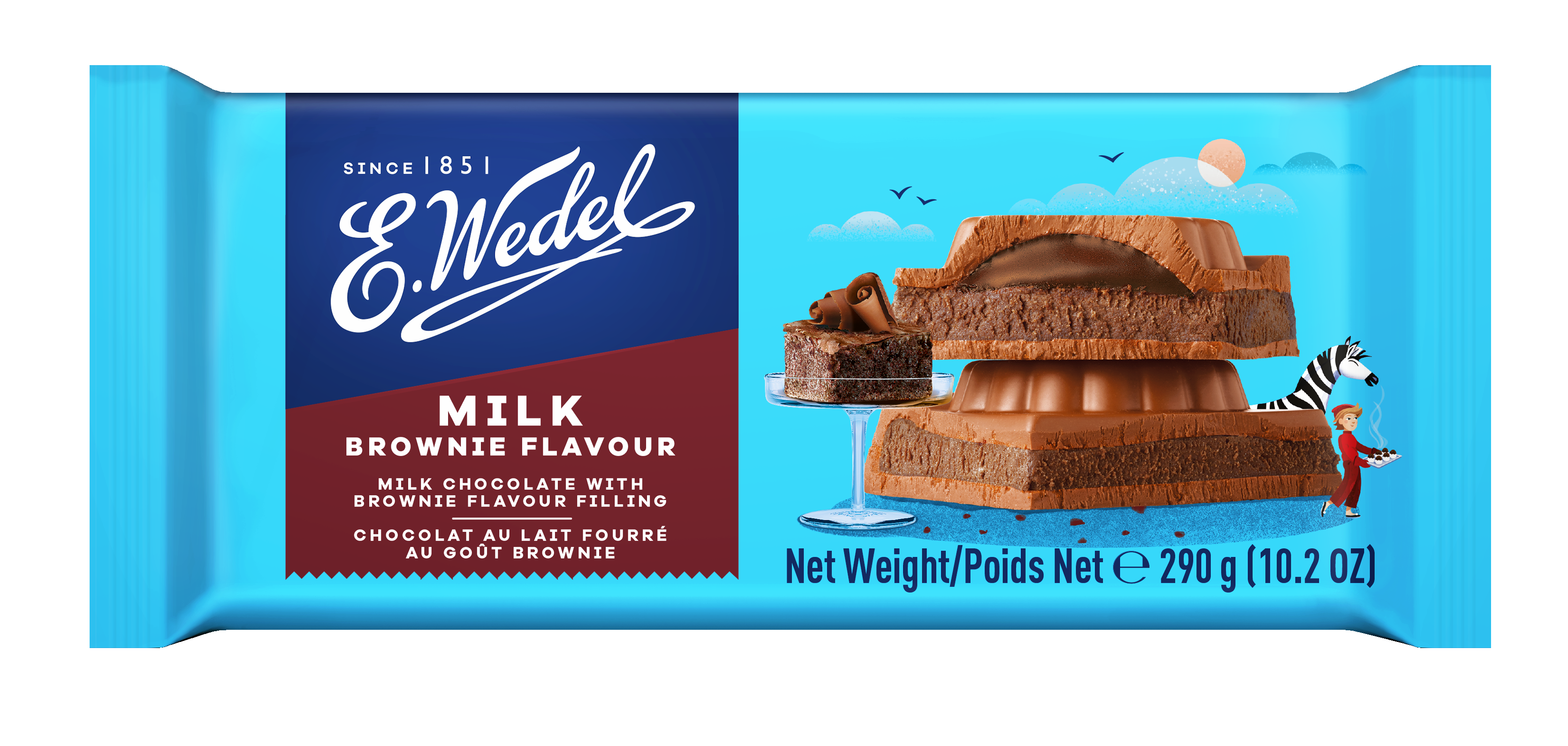 Milk chocolate with Brownie filling 290 g