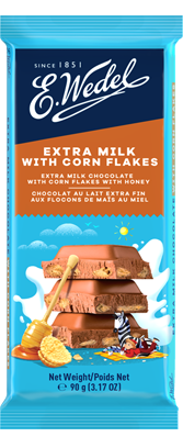 Extra milk chocolate with cornflakes