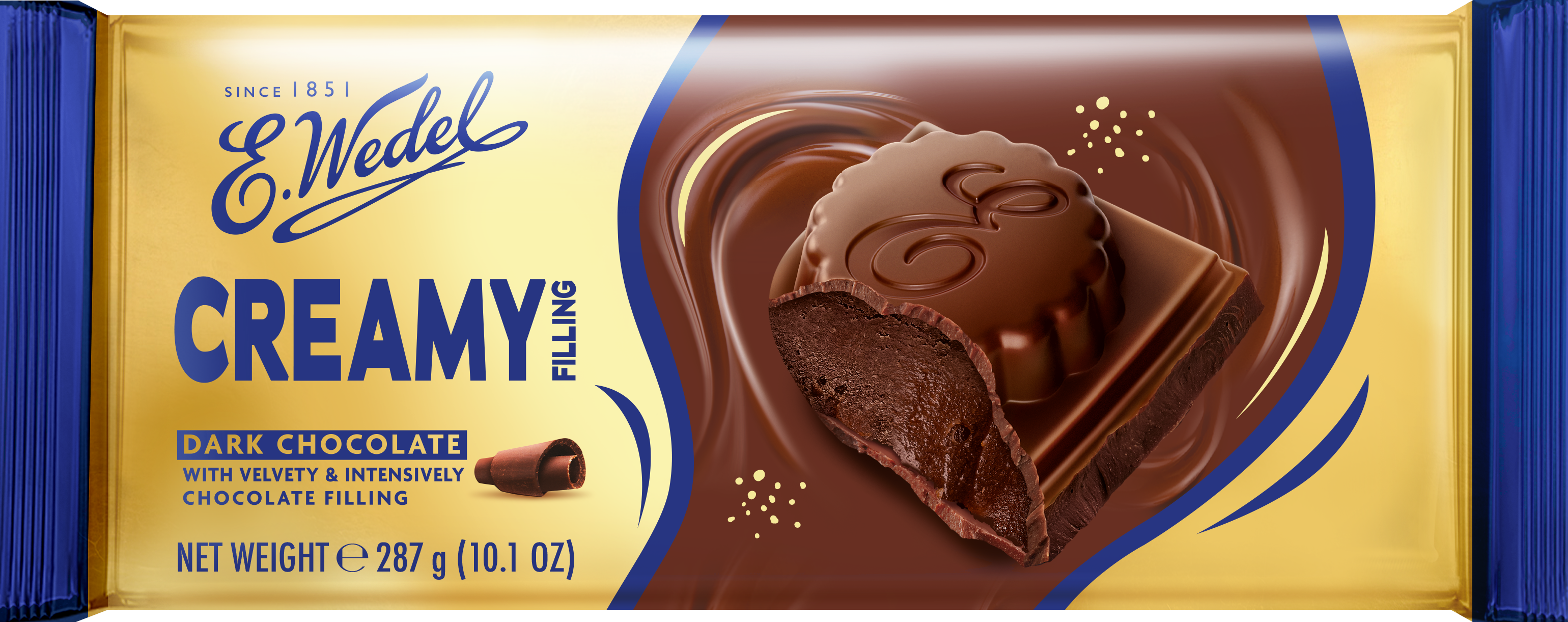 Creamy Filling dark chocolate with chocolate filling 287 g