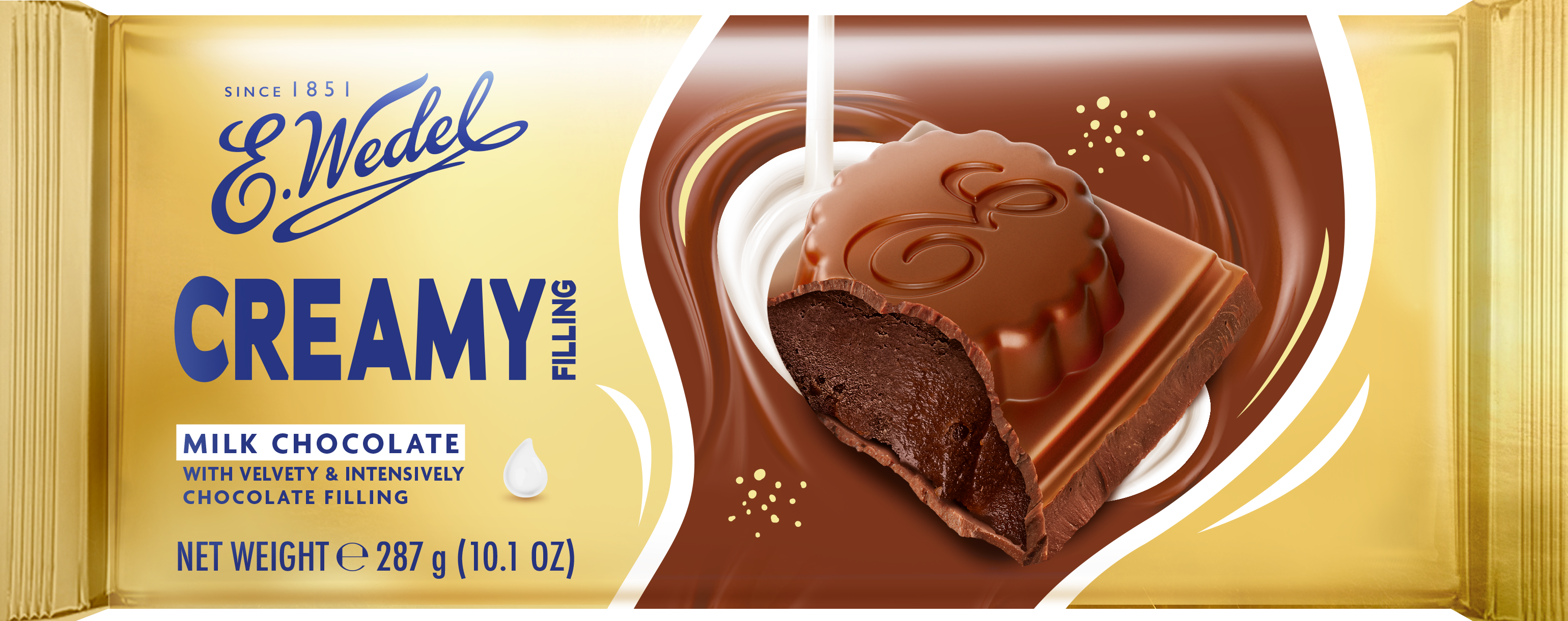 Creamy Filling milk chocolate with chocolate filling 287g