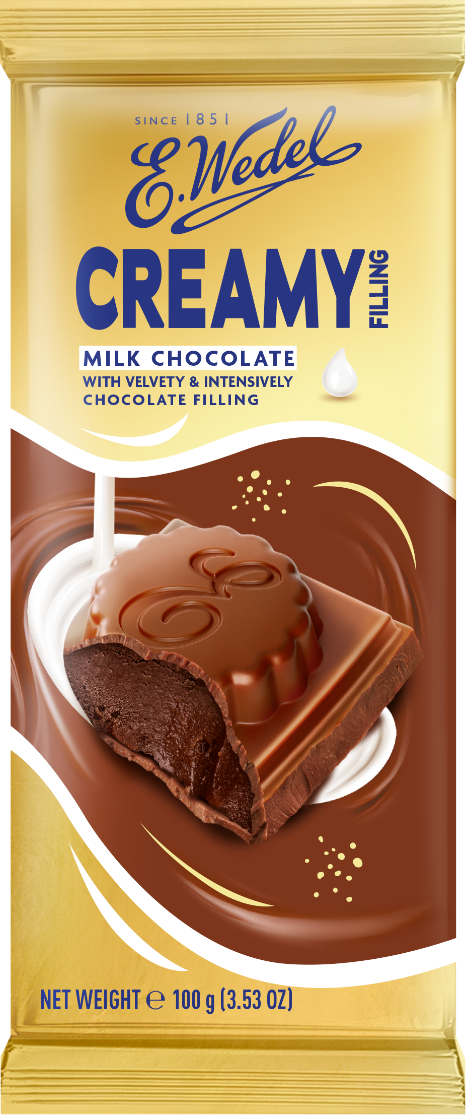 Creamy Filling milk chocolate with chocolate filling 100 g