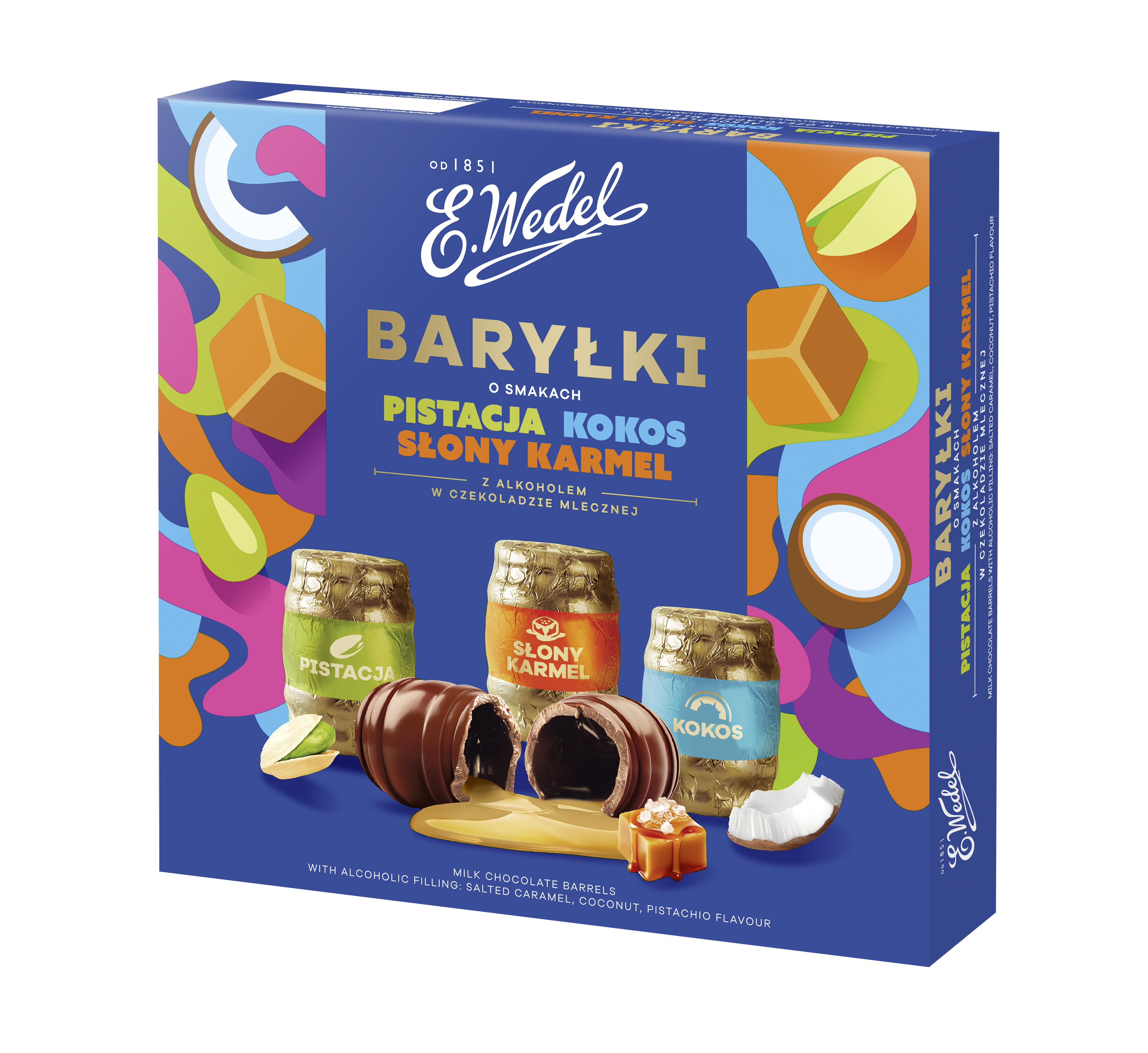 Happy Barrels pistachio & salted caramel & coconut 200g