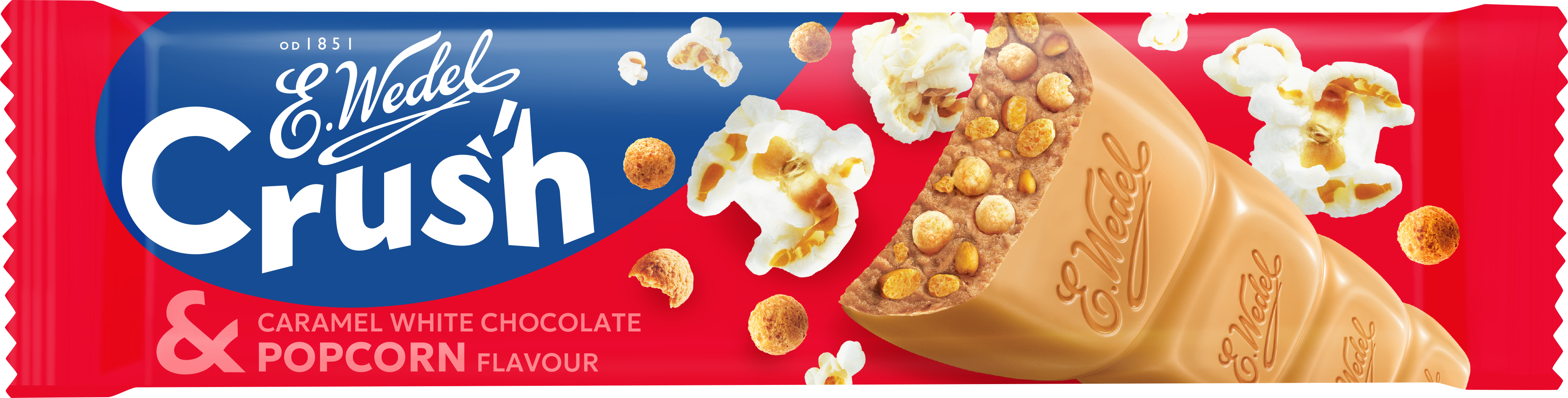 Crush Caramel Chocolate & Popcorn bar 25g