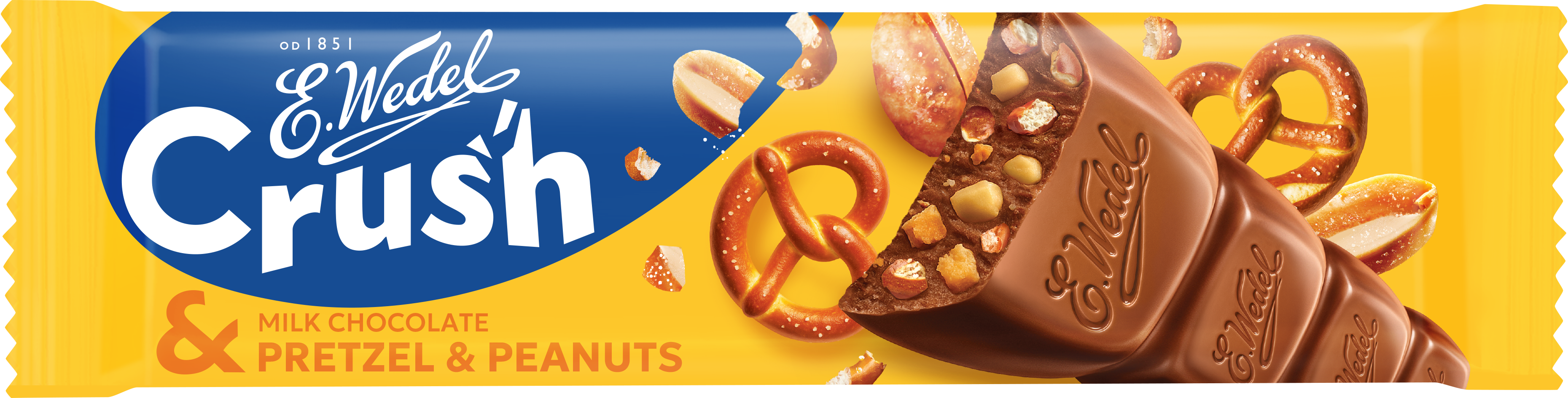 Crush Milk Chocolate & Pretzel bar 25g